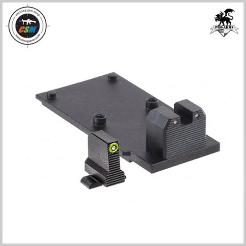 [PRO ARMS] Tritium Suppressor Sight with RMR Mount for VFC SIG M17/M18/XCARRY (야광싸이트 스틸싸이트) - Green