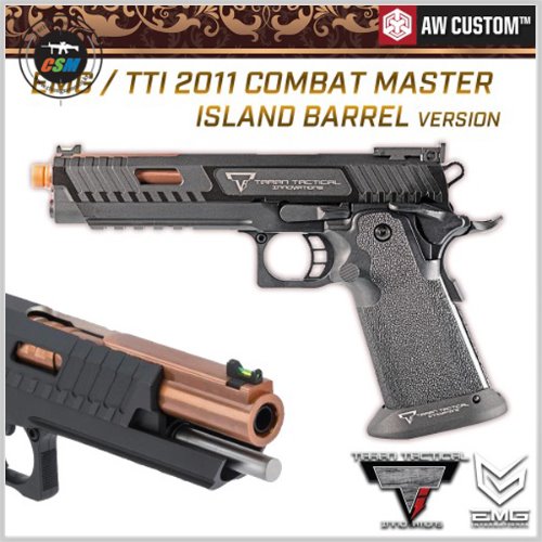 [AW Custom] EMG TTI™ 2011 Combat Master Island Barrel + 사은품패키지 (풀메탈 가스권총 존윅3 컴뱃마스터)