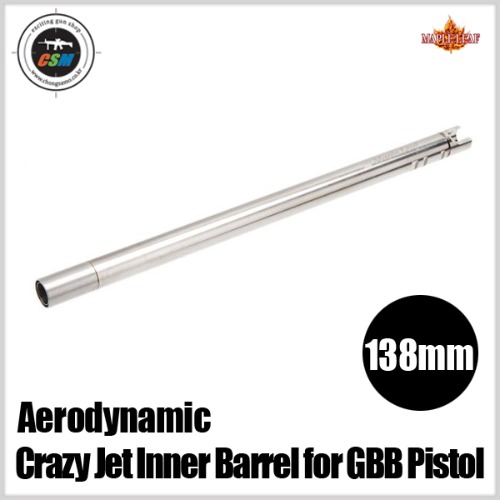 [Maple Leaf] Crazy Jet(크레이지젯) Aerodynamic 6.02 Inner Barrel for GBB Pistol - 138mm