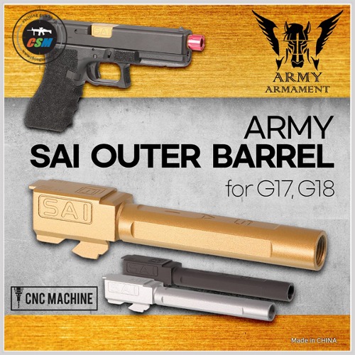[ARMY] SAI Outer Barrel for G17/G18 (CNC) - 선택