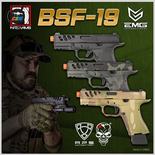 [EMG] F-1 Firearms BSF-19 GBB + 사은품패키지 (메탈가스건 핸드건 서바이벌 비비탄총) - 선택