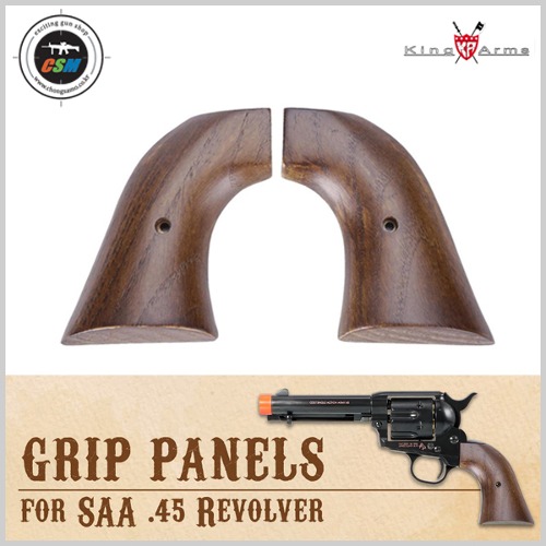 [킹암스] Grip panel SAA.45 Revolver Series (리얼우드 킹암스 SAA용 그립 패널)