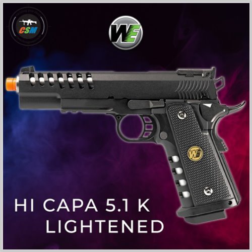 [WE] Hi-Capa 5.1K Lightened GBB + 사은품패키지 (풀메탈 하이카파 서바이벌 비비탄총)